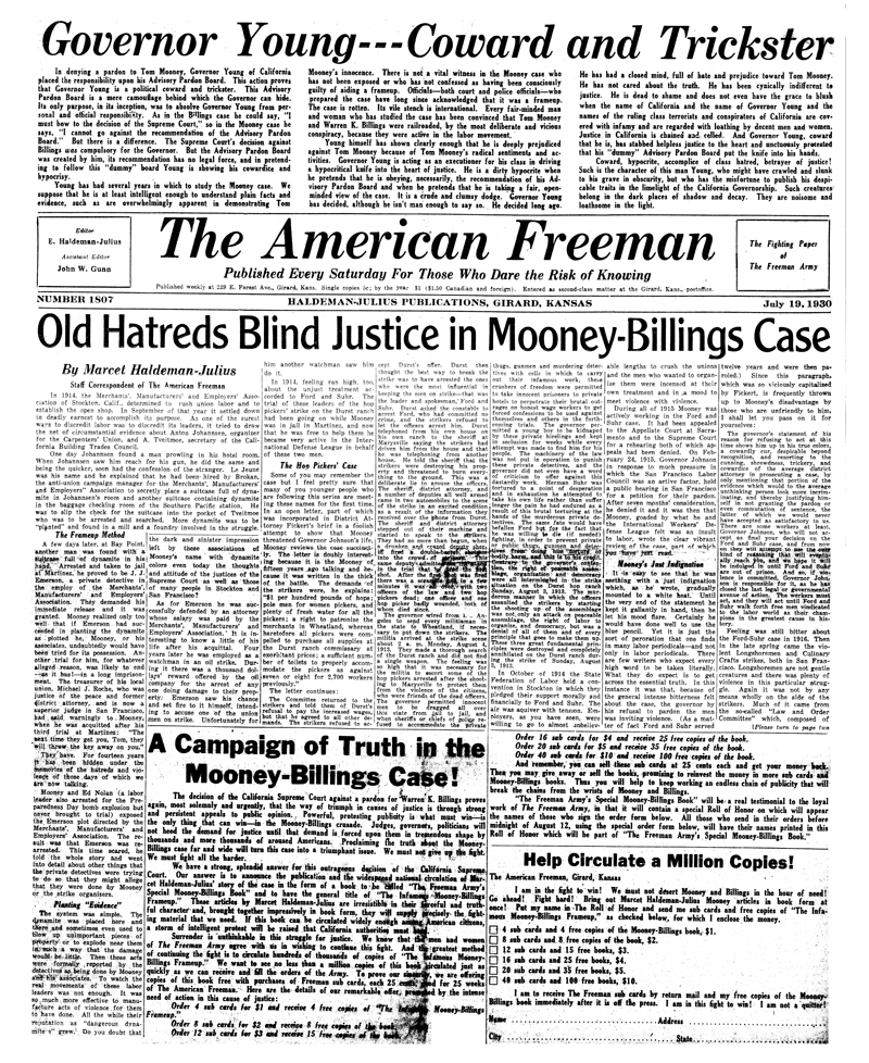 (image for) The American Freeman, Number 1807, July 19, 1930.